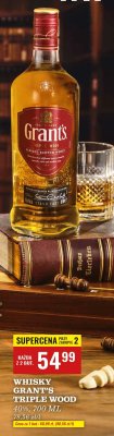 Whisky Grant's Triple Wood 40% 700 ml promocja w Biedronka