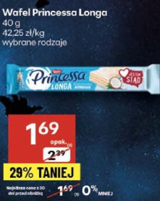 Wafel Princessa Longa promocja w Delikatesy Centrum