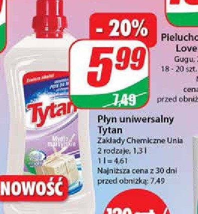 P艂yn uniwersalny myd艂o marsylskie Tytan promocja