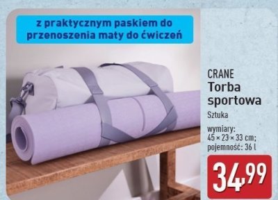 Torba sportowa damska 45 x 23 x 33 cm 36 l CRANE promocja