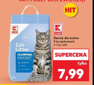 Żwirek dla kota K-classic promocja