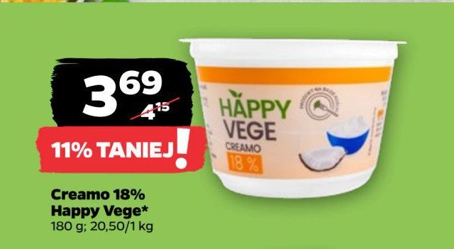 Creamo 18% Happy vege promocja