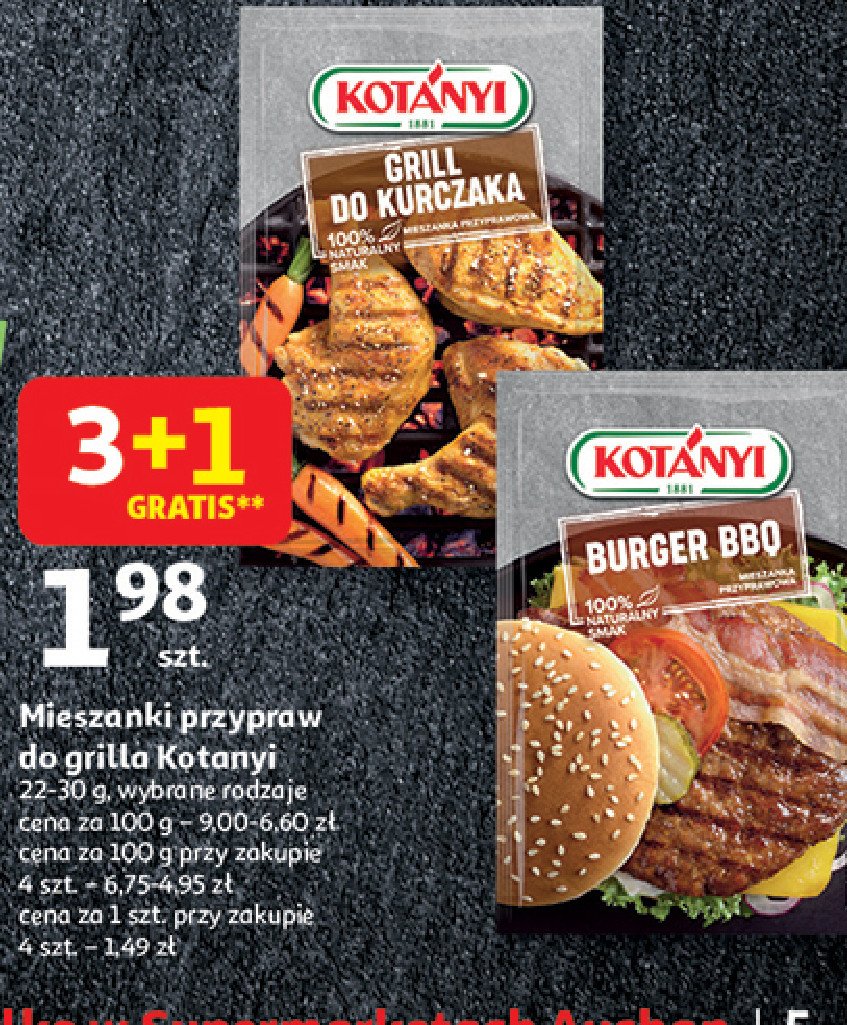 Mieszanka przypraw grill do kurczaka Kotanyi promocja w Auchan