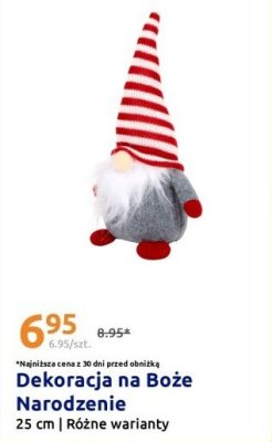 Dekoracja na Boże Narodzenie 25 cm promocja w Action