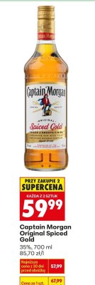 Rum Captain Morgan Original Spiced Gold promocja w Biedronka