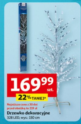 Drzewko dekoracyjne 328 LED, wys. 150 cm promocja w Auchan
