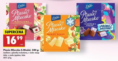 Czekoladki jagodowy shake E. wedel ptasie mleczko promocja