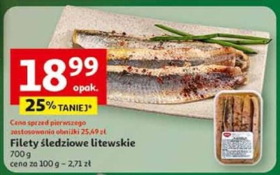 Filety śledziowe litewskie 700 g promocja w Auchan