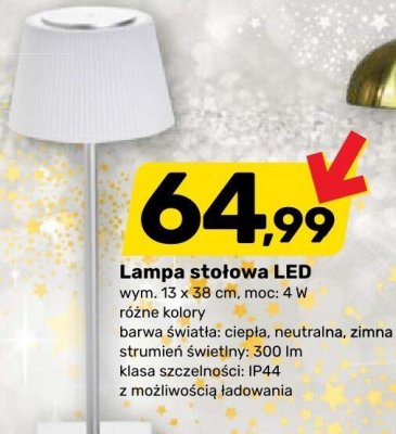Lampa stołowa LED promocja w Bricomarche