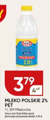 Mleko polskie 2% PET SM Mlekovita promocja w Chata Polska