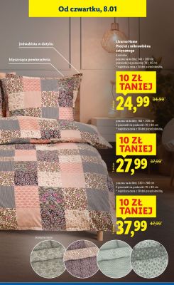 Pościel z mikrowłókna satynowego Livarno Home 160x200 cm poszwa na kołdrę, 2 poszewki na poduszki 70x80 cm promocja w Lidl