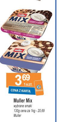 Jogurt wanilia z płatkami jogurtowymi czekoladowymi Muller mix promocja