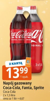 Napój gazowany Coca-Cola, Fanta, Sprite Coca-Cola promocja w Leclerc