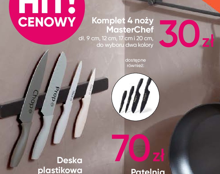 Noże kuchenne Masterchef promocja w Pepco