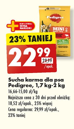 Karma dla psa mini adult z wołowiną Pedigree vital promocja