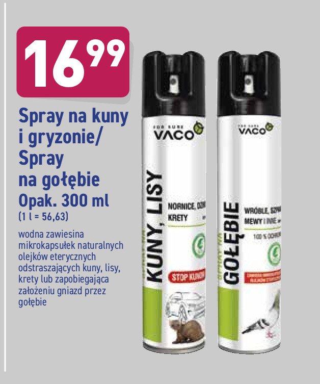 Spray na gołębie Vaco promocja
