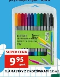 Flamastry dwustronne 12 kolorów promocja
