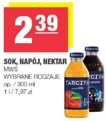 Sok, napój, nektar MWS promocja w SPAR
