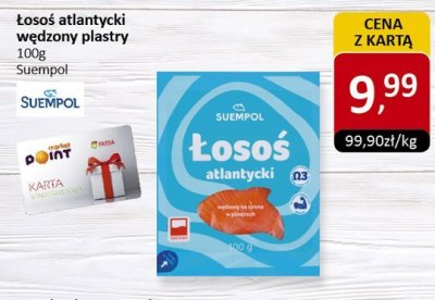 Łosoś atlantycki wędzony plastry Suempol promocja w Market Point