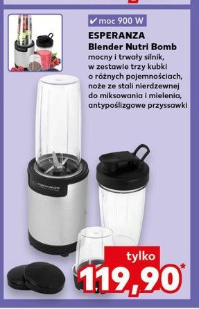 Blender nutri bomb 9w1 Esperanza promocja w Kaufland