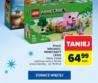 Klocki LEGO MINECRAFT 21268 promocja w Carrefour
