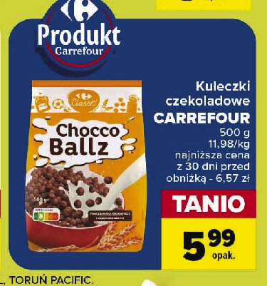 Kuleczki zbożowe czekoladowe Carrefour promocja w Carrefour Market
