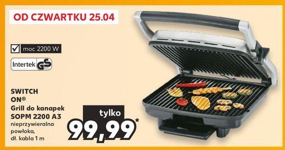 Grill do kanapek a3 Switch on promocja