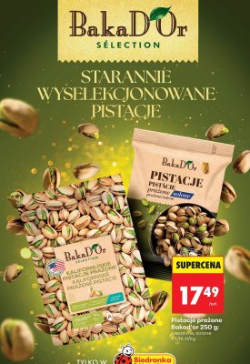Pistacje prażone Bakad'or 250g solone promocja w Biedronka