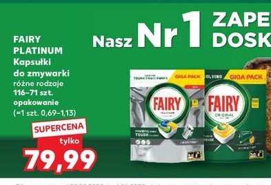 Kapsu艂ki do zmywarki lemon Fairy platinum promocja