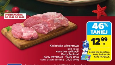 Karkówka wieprzowa bez kości promocja w Carrefour Market