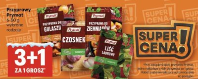Przyprawy Prymat, wybrane rodzaje promocja w Delikatesy Centrum