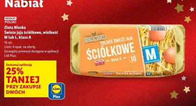 Świeże jaja ściółkowe M/L, klasa A promocja w Lidl