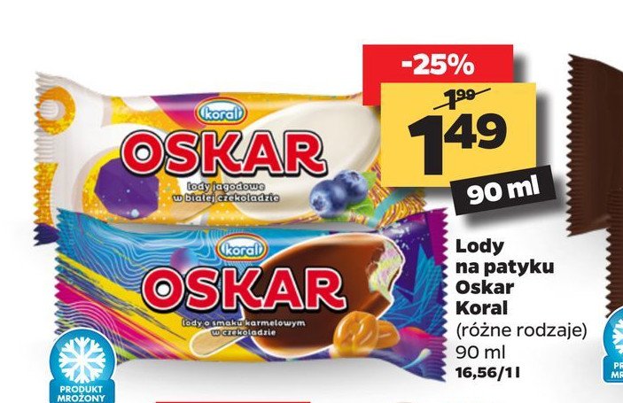 Lód o smaku karmelowym w czekoladzie Koral oskar promocja