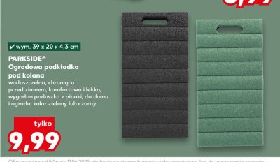 Podkładka ogrodowa pod kolana 39 x 20 x 4.3 cm Parkside promocja