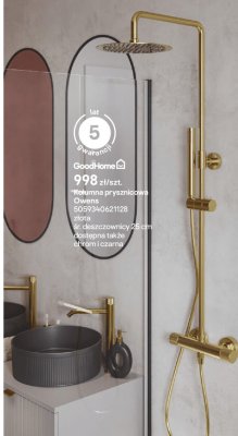 Kolumna prysznicowa Owens złota promocja w Castorama