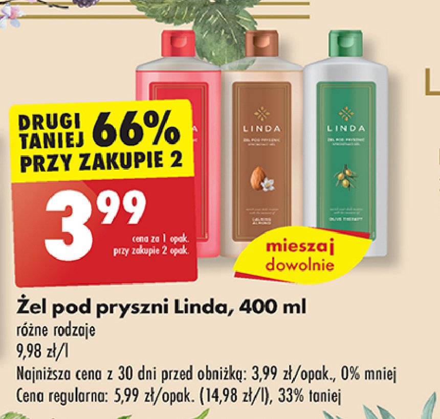 Żel pod prysznic zielony Linda promocja