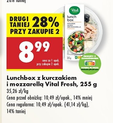Lunchbox z mozzarellą i kurczakiem Vital fresh promocja