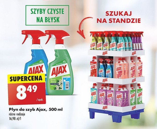 Płyn do szyb triple action Ajax glass Ajax . promocja