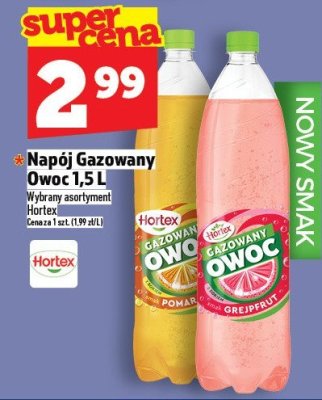 Napój gazowany Owoc Hortex 1,5L promocja w TOPAZ