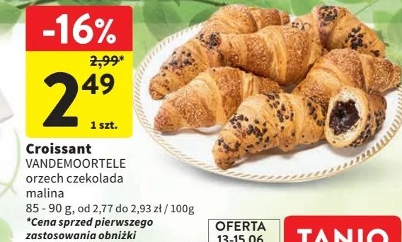 Rogal orzechowo-czekoladowy Vandemoortele promocja