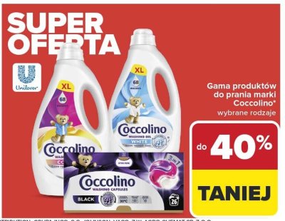 Gama produktów do prania marki Coccolino promocja w Carrefour
