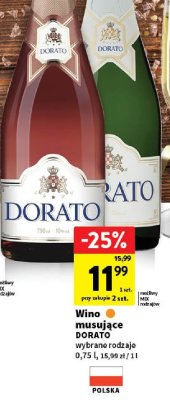 Wino musujące DORATO wybrane rodzaje promocja w Intermarche