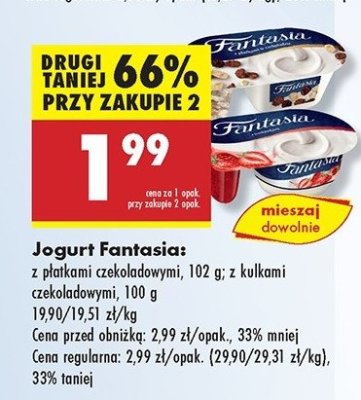 Jogurt z kulkami w czekoladzie Danone fantasia promocja