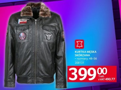 Kurtka męska skórzana promocja w Selgros