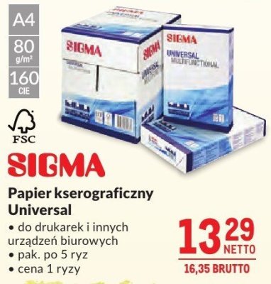Papier kserograficzny Universal Sigma promocja w Makro