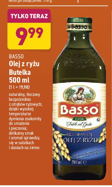 Olej ryżowy Basso promocja