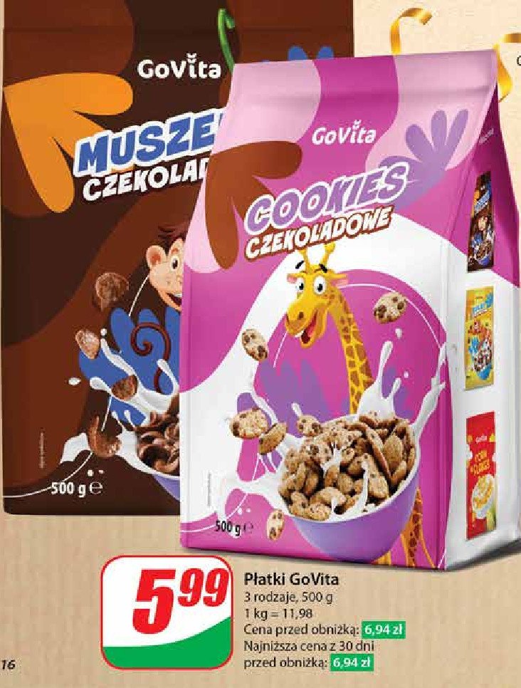 Cookies czekoladowe Govita promocja