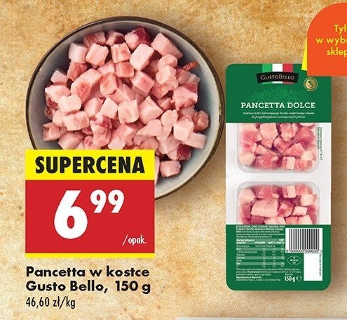 Pancetta dolce Gustobello promocja