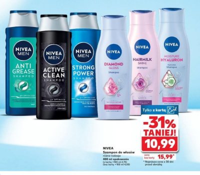 Szampon do włosów natural shine Nivea hairmilk promocja