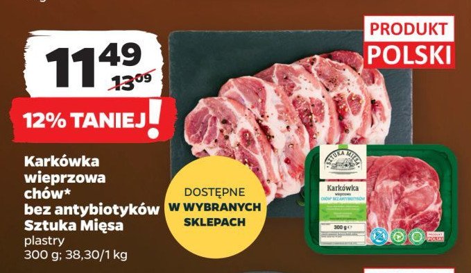 Karkówka wieprzowa plastry SZTUKA MIĘSA NETTO promocja